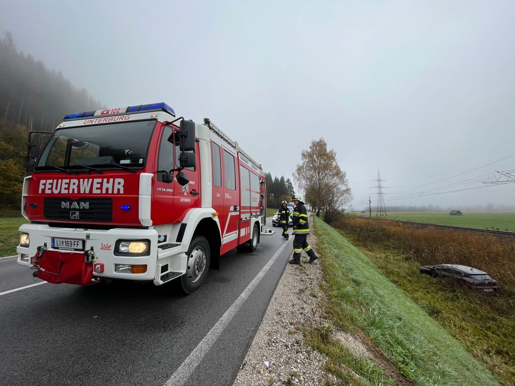 Verkehrsunfall T03 für die FF Unterburg am Allerheiligentag!
